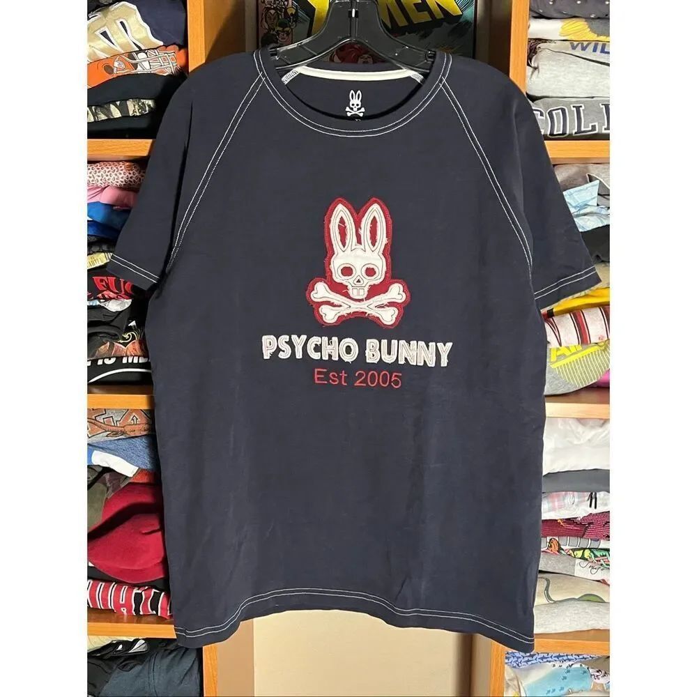 Psycho Bunny Men’s Pima Cotton Embroidered Logo T Shirt Size 5